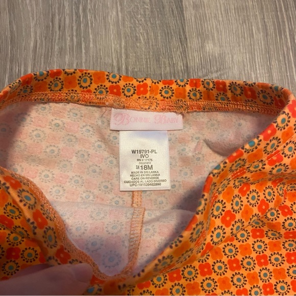 Bonnie Baby pumpkin fall tulle long sleeve top & matching leggings size 18M GUC - Picture 7 of 9